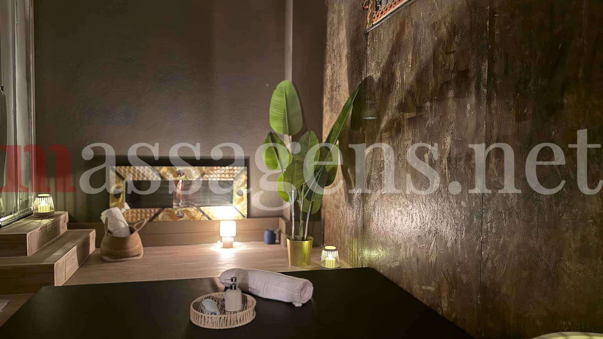 Foto horizontal Massagista Instalações