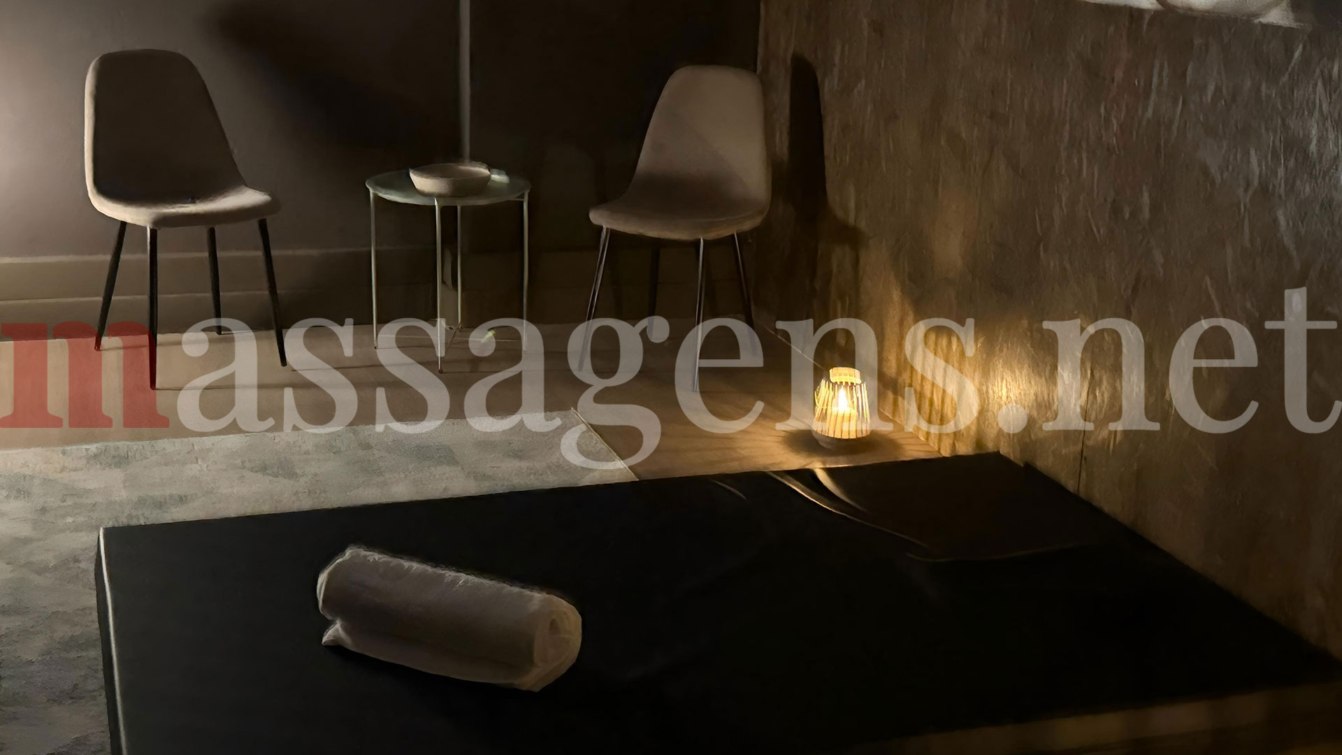 Foto horizontal Massagista Instalações